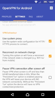 OpenVPN for Android screenshots