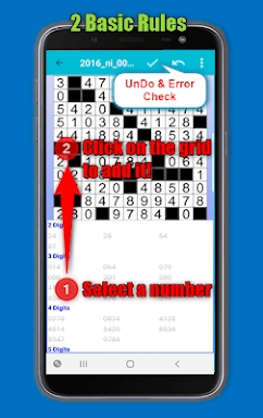 Number Fill in puzzles Numerix screenshots