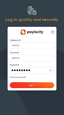 Paylocity screenshots