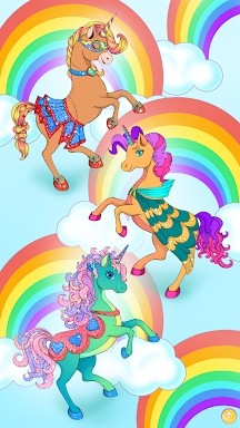 Unicorn Dress Up Coloring Book screenshots