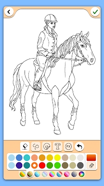 Horse coloring pages game screenshots