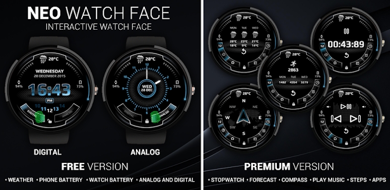 Neo Watch Face screenshots