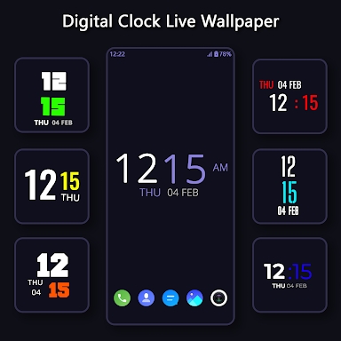 Digital Clock Live Wallpaper screenshots