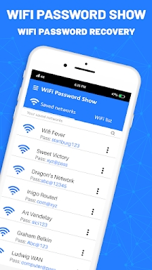 Wifi password show screenshots