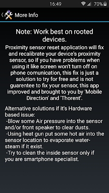 Proximity Sensor Reset/Fix screenshots
