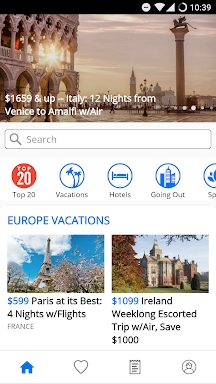 Travelzoo screenshots