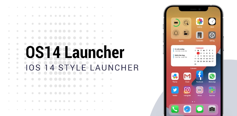 OS14 Launcher, App Lib, i OS14 screenshots