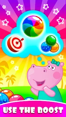 Hippo Bubble Pop Game screenshots