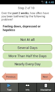 Depression Test screenshots