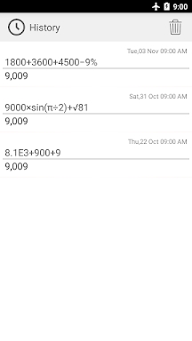 Calculator app screenshots