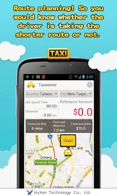 Taximeter screenshots