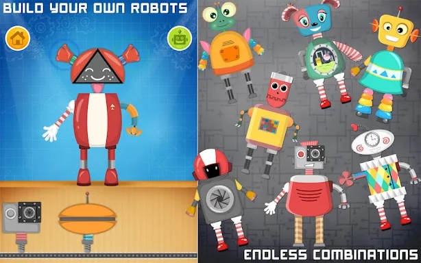 Robot game for preschool kids screenshots