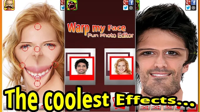 Warp My Face: Fun Photo Editor screenshots