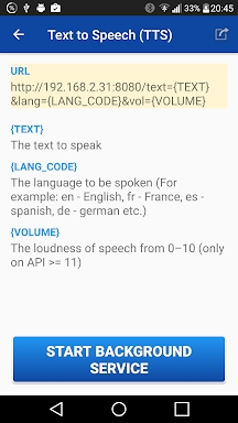Text to Speech (TTS) screenshots