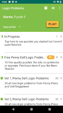 HARD Penny Dell Logic Problems screenshots