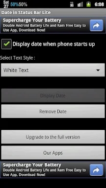 Date in Status Bar screenshots