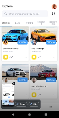 Rent-A-Moti car rental app screenshots