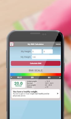 NIH BMI Calculator screenshots