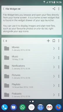 File Widget - home screen file screenshots