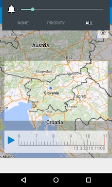 Dež - Slovenian rain radar screenshots