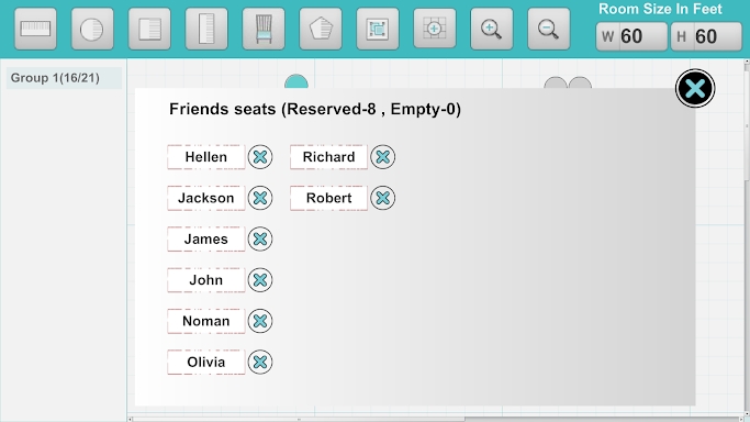 Seating Arrangement screenshots