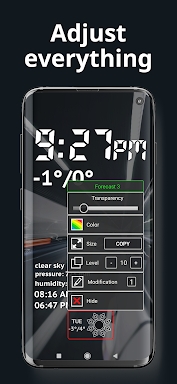Weather Night Dock with clock screenshots