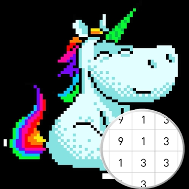 Unicorn Art Pixel - Color By Number screenshots