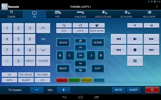 Toshiba Cloud TV App screenshots