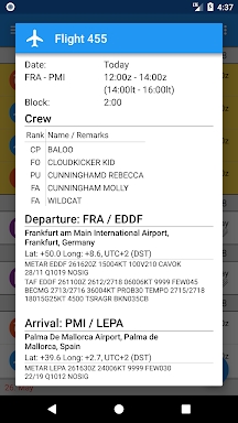 DutyDroid - airline crew app screenshots