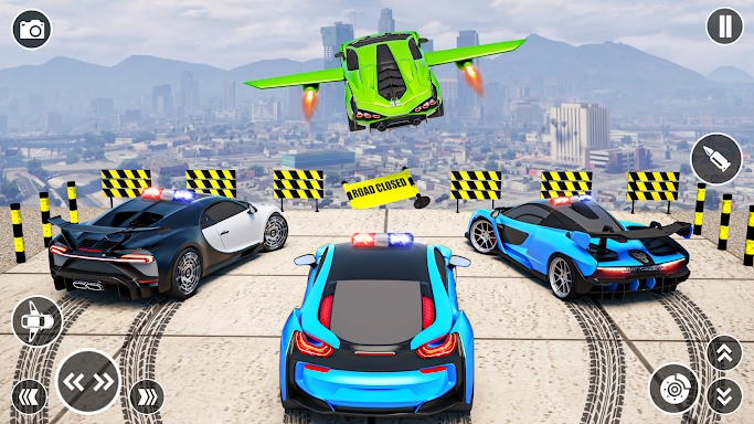 Flying Car Robot Shooting Game screenshots