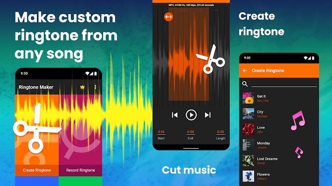 Ringtone Maker and MP3 Editor screenshots
