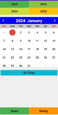 2024 Calendar screenshots