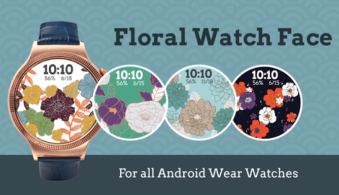 Floral Watch Face screenshots