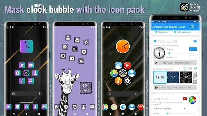 Bubble Cloud Widgets + Folders screenshots