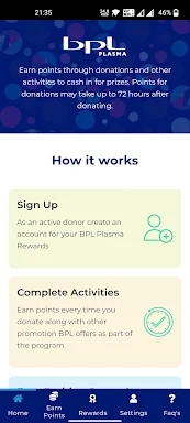 BPL Plasma Rewards Program screenshots