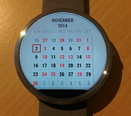Calendar For Wear OS (Android Wear) screenshots