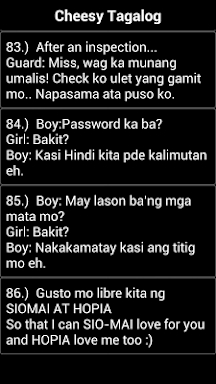 Pinoy Pick Up Lines Boom!! screenshots