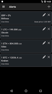 Bitcoin Ticker Widget screenshots