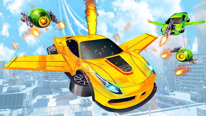 Flying Car Shooting - Car Game screenshots