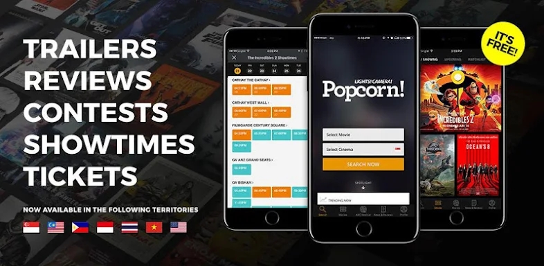 Popcorn: Movie Showtimes, Tick screenshots