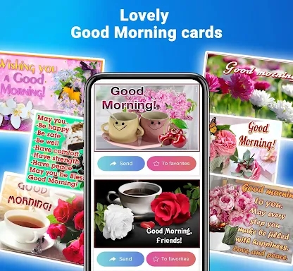 Good morning app - images screenshots