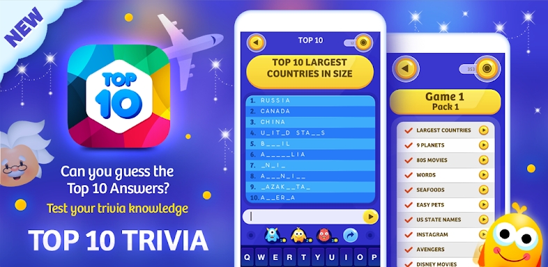 Top 10 Trivia Quiz screenshots