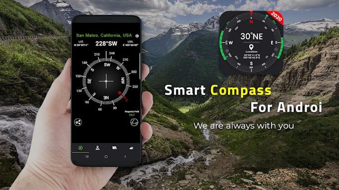 Digital Compass for Android screenshots