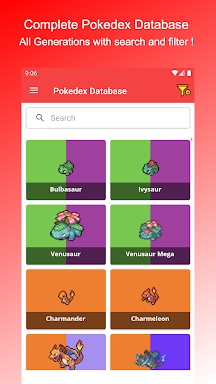 Pokedex Database screenshots