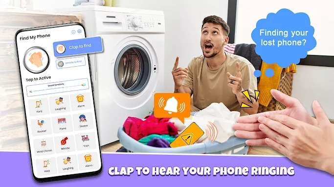 Find Lost Phone: Clap, Whistle screenshots