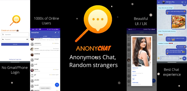 AnonyChat - Random Strangers screenshots