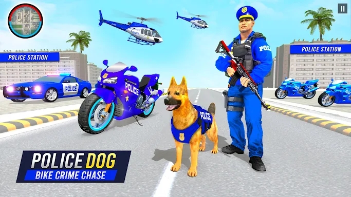 Police Dog Crime Bike Chase screenshots