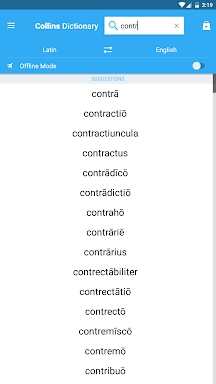 Collins Latin Dictionary screenshots