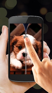 Puppy Dog Zipper Lock Screen screenshots