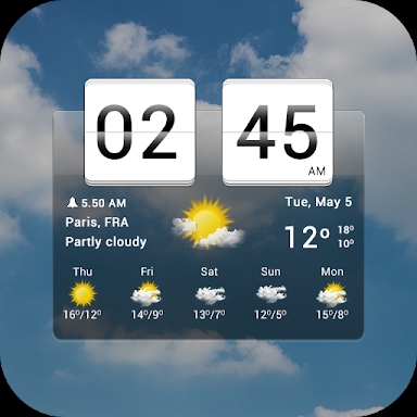 Sense Flip Clock & Weather screenshots